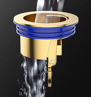 Nắp đậy cống thoát nước KG26 ngăn mùi hôi nhà tắm chống côn trùng bằng đồng kt 3.3cm đến 4.2cm- Hàng chính hãng