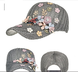 Nón kết, nón lưỡi trai nữ đính hoa A063