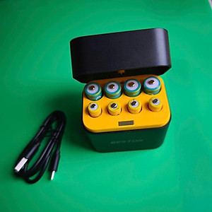 Sạc pin Beston AA AAA M7037 1.5V dùng cho pin 2A 3A 8 khe, cổng USB-C, sạc nhanh tự ngắt thông minh