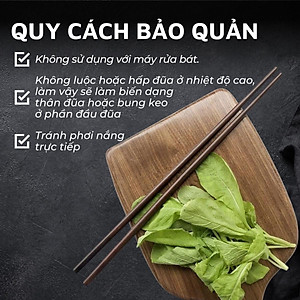 Đũa xào nấu thức ăn DandiHome (đũa cả) gỗ trắc cao cấp, chịu nhiệt tốt, không độc hại khi gặp nhiệt độ cao