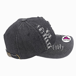 Nón kết jean rách bụi, phong cách cổ điển, cá tính, vài jean bền đẹp, khóa gài cứng cáp - Hạnh Dương