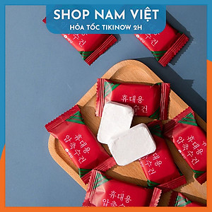 Khăn Giấy Nén Kiểu Viên Kẹo (Viên Tròn / Viên Vuông), Gói 20 Viên