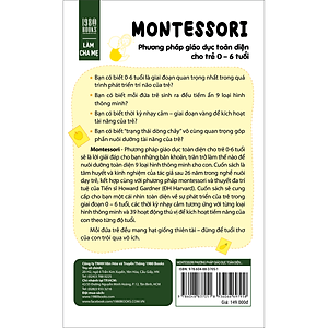 Sách Montessori – Phương Pháp Giáo Dục Toàn Diện Cho Trẻ 0-6 Tuổi