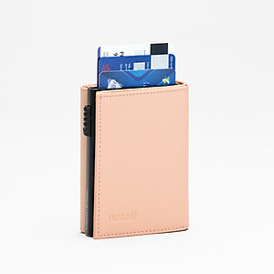 Ví nam nữ mini thông minh thương hiệu Natoli gập 3 đựng thẻ cao cấp - Futuristic Mini Wallet V8  