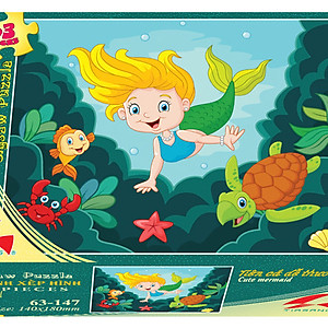 Tranh xếp hình Tia Sáng Tiên cá dễ thương ( 63 mảnh) ( 63 mảnh)