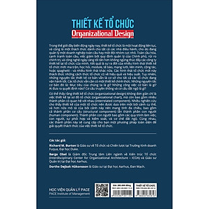 Sách Thiết Kế Tổ Chức (Organizational Design) - Richard M. Burton, Brge Obel, Dorthe Djbak Hkonsson