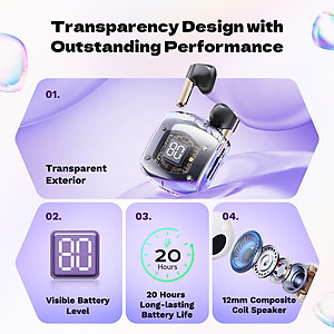 Tai nghe Bluetooth nhét tai không dây TWS Rockspace Air Bubble nghe nhạc lên đến 20h hàng chính hãng bảo hành 12 tháng