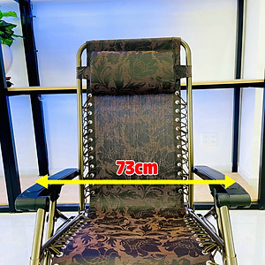 Ghế xếp thư giãn SUMIKA 639 - Dòng cao cấp, bề rộng 73cm, vải lưới Textilene thoáng khí, tải trọng 300kg