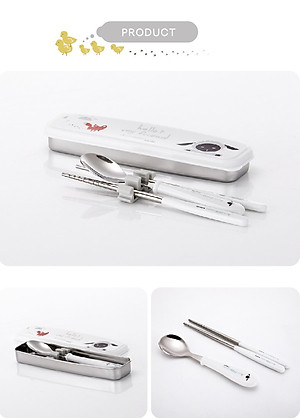 Bộ muỗng đũa tập ăn STENLOCK cho bé (Chính hãng Hàn Quốc)