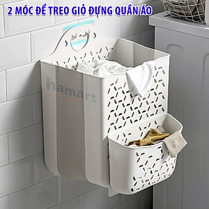 COMBO 5 Móc Sừng Nhựa Treo Giỏ Đựng Quần Áo Nhà Tắm Dán Tường Hamart Treo Đồ Đa Năng Tấm Lớn Siêu Dính