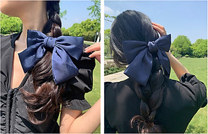 Kẹp tóc nơ Hàn Quốc bản to, kẹp nơ sau dễ thương cực đẹp KT13 với chất liệu vải cao cấp đường may tinh tế