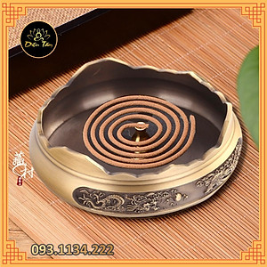 Lư xông trầm hương bằng đồng khắc rồng phượng,đôn đế chọn mẫu đúc đồng nguyên khối ưu đãi combo nhang vòng/ trầm nụ đồ thờ cúng cao cấp