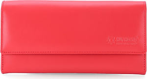 Ví nữ da bò cao cấp Huy Hoàng 3 gấp màu đỏ tươi HT3164