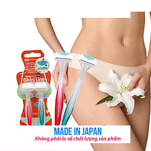 Set 02 chiếc Dao cạo vùng kín Kai Bikini Line - Hàng nội địa Nhật Bản 