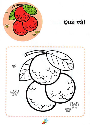 Sách 123 Nào Ta Tô Màu! - Hoa Quả