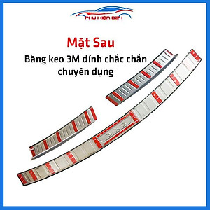 Ốp chống trầy cốp Mazda CX5 thép không gỉ vân titan bảo vệ xe chống va đập