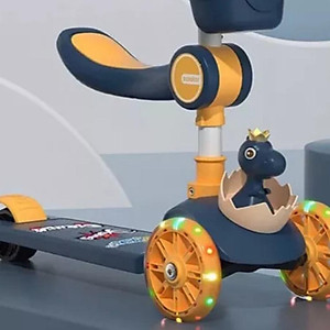 Xe trượt scooter cho trẻ em có  đèn, ghế ngồi 2in1 có giỏ đồ mẫu mới - Xe đồ chơi cho bé