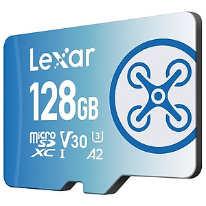 Thẻ nhớ micro SDXC 64GB/ 128GB/ 256GB Lexar FLY, chuyên dụng cho Flycam, lưu video 4K, tốc độ đọc 160MB/s, tốc độ ghi 90MB/s, BH 5 năm - Hàng chính hãng