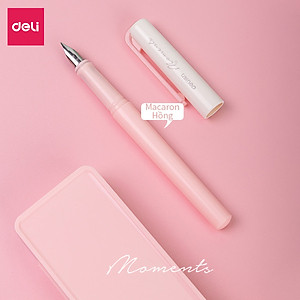 Hộp bút máy kèm ống mực xanh cao cấp Deli - Màu macaron - A932