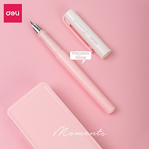 Hộp bút máy kèm ống mực xanh cao cấp Deli - Màu macaron - A932