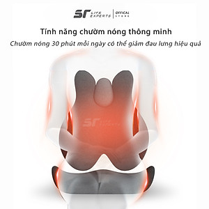 Combo Đệm Mông Và Tựa Lưng Công Thái Học Tích Hợp Massage Chườm Nóng Gối Cao Su Non Giảm Đau Cột Sống Lưng - Sairui