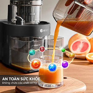 Máy ép chậm Elmich JEE-8759, công suất 240W mạnh mẽ ép kiệt bã, giữ lại chất dinh dưỡng và hương vị trong trái cây,độ ồn dưới 58dB, ép kiệt tới 98% - Hàng chính hãng