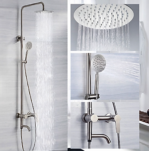 Bộ sen cây tắm KG38 dùng cho nóng lạnh nước mạnh êm, cao cấp dễ sử dụng chất liệu inox304 - Hàng chính hãng