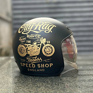 Nón bảo hiểm 3/4 ROYAL M139 có kính âm V5 ĐEN