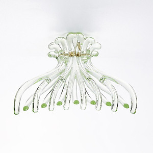 Kẹp càng cua size to 8 răng trong suốt kiểu Hàn Quốc KAH147 - Vàng