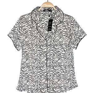 Đồ bộ mặc nhà nữ Pijama lụa VILADY - B136 kiểu đồ bộ ngắn họa tiết vằn đen siêu dễ thương, chất liệu lụa Pháp ( lụa latin)