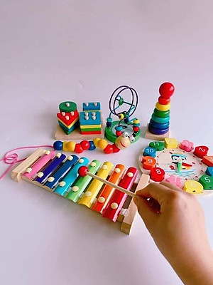 Combo 6 món đồ chơi gỗ montessori