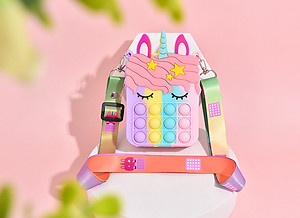 Túi Đeo Pop It Hình Kỳ Lân Xinh Xắn Cho Bé