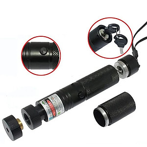 Đèn Pin Laser 303 Ánh Sáng Xanh Có Chìa Khóa An Toàn Cho Trẻ Em - Hàng Chính Hãng