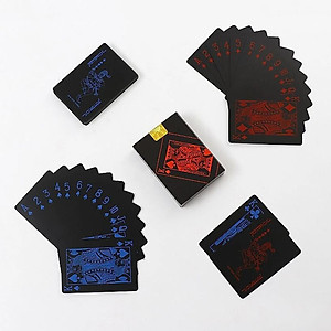 Bộ Bài PVC Mạ Vàng 24K Mạ Bạc Cao Cấp Chất Liệu Đàn Hồi, Bộ Bài Tây Poker Polieste Không Thấm Nước, Hàng Chính Hãng