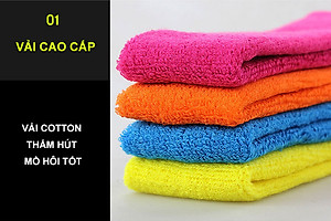 Băng đô băng trán thể thao AOLIKES A-2108 thấm mồ hôi cotton thoáng khí sport sweatband