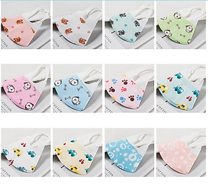 Set 5 Khẩu Trang Kháng Khuẩn Chống Bụi Cho Bé Loại Dày Size 0-3 tuổi (Màu Ngẫu Nhiên)
