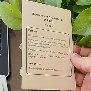 Cho máy Oral B Braun Cross Action EB50A, Bộ 4 đầu bàn chải đánh răng điện đánh tan mảng bám Minh House