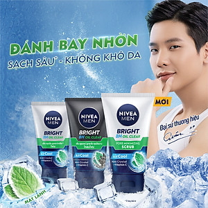 Sữa Rửa Mặt Nivea Men Hạt Mát Xa Sạch Nhờn Mát Lạnh (100G) - 88880