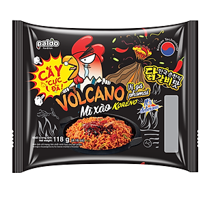 Thùng 24 Gói Mì Xào Koreno Vị Gà Phomai Volcano 118g