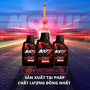 Dầu nhớt xe máy MOTUL 300V FACTORY LINE ROAD RACING 10W40 1L
