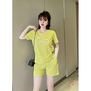 BỘ SORT CAO CẤP Sét bộ bigsize nữ thêu hình tim thun votton 100% mát mịn siêu đẹp