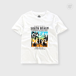 Bộ Bé Trai Bigfox, Bộ Cộc Tay Trẻ Em Mùa Hè Chất Cotton Mát In Hình South Beach
