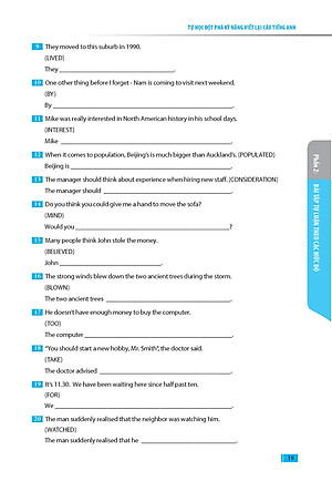 Sách Tự Học Đột Phá - Kĩ Năng Viết Lại Câu Tiếng Anh