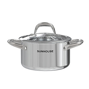 Bộ Nồi Chảo Inox 304 Đáy Liền Sunhouse SHG808