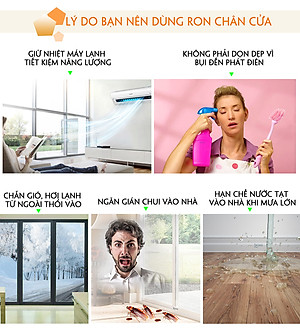 Ron Dán Chân Cửa Legaxi Keo Đỏ Cải Tiến Ngăn Bụi và Côn Trùng 25 35 45 60 110mm 
