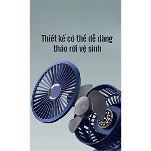 Quạt Mini Tích Điện Kẹp Bàn F60 - 5 Tốc Độ Gió, Xoay 720 Độ, Lồng Quạt 15cm, Sạc Type C - HÀNG CHÍNH HÃNG MINIIN