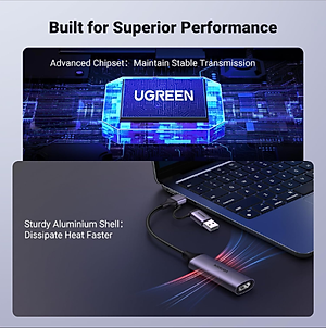 Cáp ghi hình HDMI Ugreen 25854 CM716 sang USB A/ USB C Hỗ trợ Capture 4K30Hz Output 1080P@60Hz - Hàng chính hãng