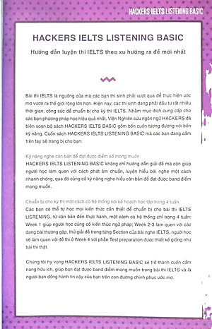 Sách Hackers IELTS Basic- Listening