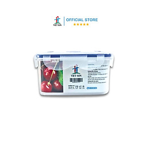 [TẶNG KHAY RÁO NƯỚC] Hộp Đựng Thực Phẩm VIETSON 1300ml Nắp Khóa 4 Cạnh Kín Hơi