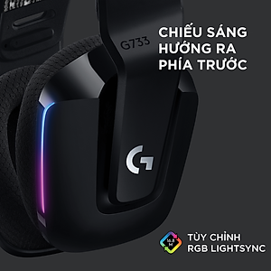 Tai nghe Gaming Logitech G733 LIGHTSPEED Wireless 7.1 RGB - Hàng Chính Hãng